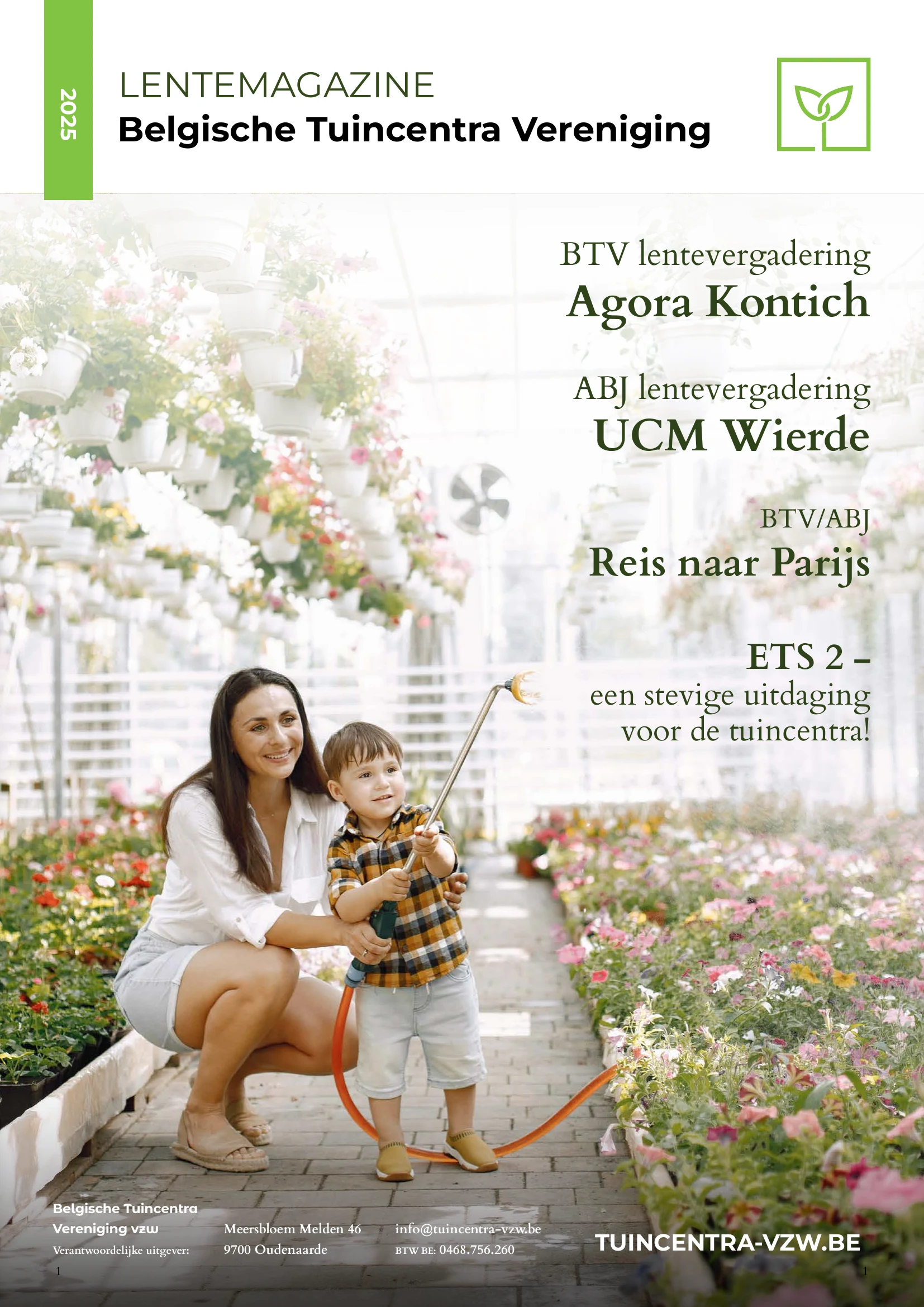 Cover van het BTV-magazine, lente 2025